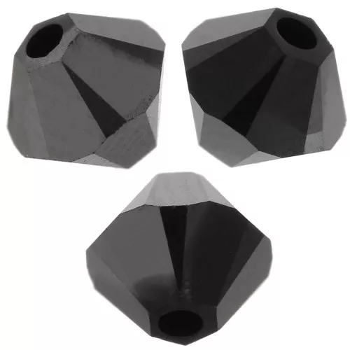 Toupies en cristal PureCrystal 5328 4 mm Jet Hematite x50