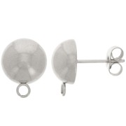 Clous d'oreilles demi-boule 10 mm - Acier inoxydable 304 x2|raw }}