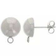 Clous d'oreilles demi-boule 10 mm - Acier inoxydable 304 x2