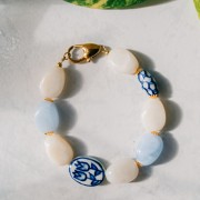 Fermoir mousqueton 20 mm motif coeur - Acier inoxydable 304 Doré x1