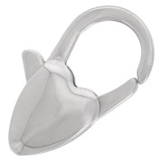 Fermoir mousqueton 20 mm motif coeur - Acier inoxydable 304 x1|raw }}