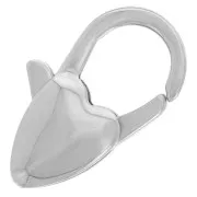 Fermoir mousqueton 20 mm motif coeur - Acier inoxydable 304 x1
