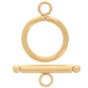 Fermoir T pour bracelet ou collier 16 mm - Acier inoxydable 304 Doré x1|raw }}