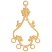 Pendentif chandelier oriental 35x20 mm & 5 anneaux fermés - Acier inox 304 Doré x1|raw }}