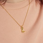 Pendentif Santiag botte de cowboy 22x14 mm - Placage Argent fin vieilli x1