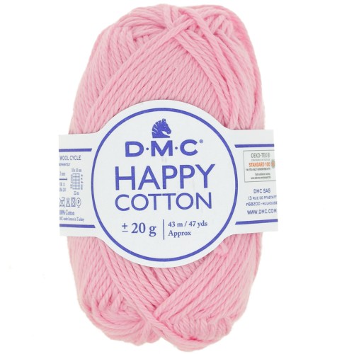 Coton Happy Cotton DMC - spécial amigurumi - Rose clair (n°764) x43m
