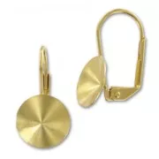 Dormeuses porte-cabochon PureCrystal 1122 Rivoli 10 mm - Doré x2