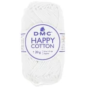 Coton Happy Cotton DMC - spécial amigurumi - Blanc (n°762) x43m