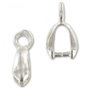 Attaches pendentifs  11 mm argenté x4