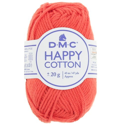 Coton Happy Cotton DMC - spécial amigurumi - Orange brûlée (n°790) x43m