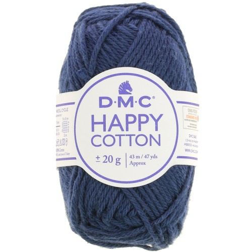 Coton Happy Cotton DMC - spécial amigurumi - Bleu marine (n°758) x43m