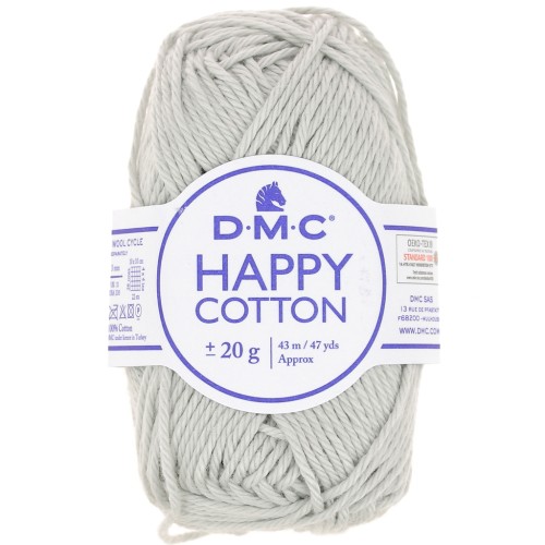 Coton Happy Cotton DMC - spécial amigurumi - Gris clair (n°757) x43m