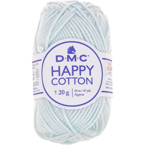 Coton Happy Cotton DMC - spécial amigurumi - Bleu layette (n°765) x43m