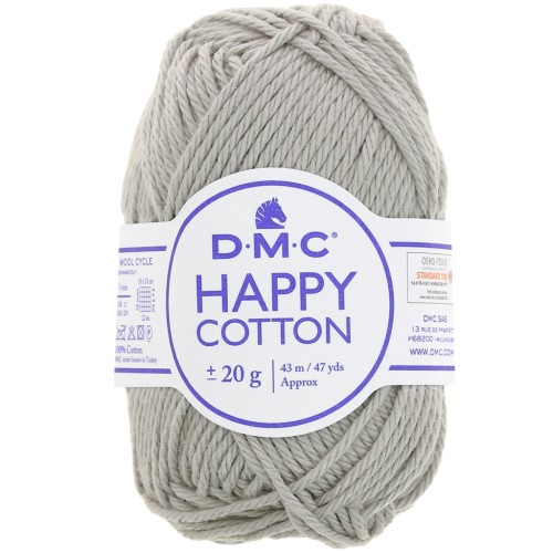 Coton Happy Cotton DMC - spécial amigurumi - Gris souris (n°759) x43m