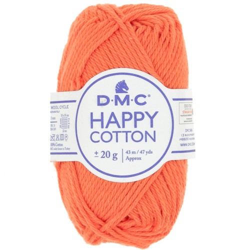 Coton Happy Cotton DMC - spécial amigurumi - Orange foncé (n°753) x43m
