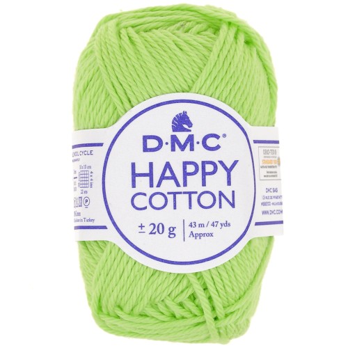 Coton Happy Cotton DMC - spécial amigurumi - Vert clair (n°779) x43m