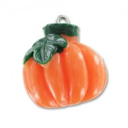 Pendentif citrouille 25 mm Orange x1