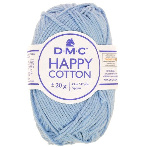 Coton Happy Cotton DMC - spécial amigurumi - Bleu fumé (n°751) x43m