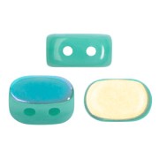 Perles en verre Lipsi® par Puca® 4x6 mm - Opaque Green Turquoise AB x10g|raw }}