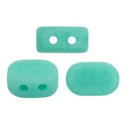 Perles en verre Lipsi® par Puca® 4x6 mm - Opaque Green Turquoise Mat x10g|raw }}