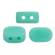 Perles en verre Lipsi® par Puca® 4x6 mm - Opaque Green Turquoise Mat x10g