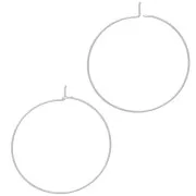 Créoles fines à décorer 30 mm - Acier inoxydable 304 x20