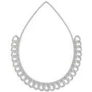 Pendentifs gouttes avec chaîne 38x30.5 mm - Acier inoxydable 304L x2