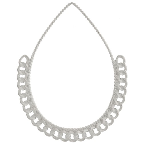 Pendentifs gouttes avec chaîne 38x30.5 mm - Acier inoxydable 304L x2