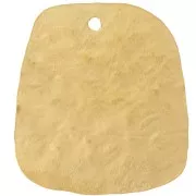 Pendentifs trapèzes martelés 21x19 mm - Acier inoxydable 316L Doré x2