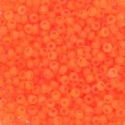 Preciosa Perles rocailles 11/0 2 mm - - Orange Fluo Frosted x20g