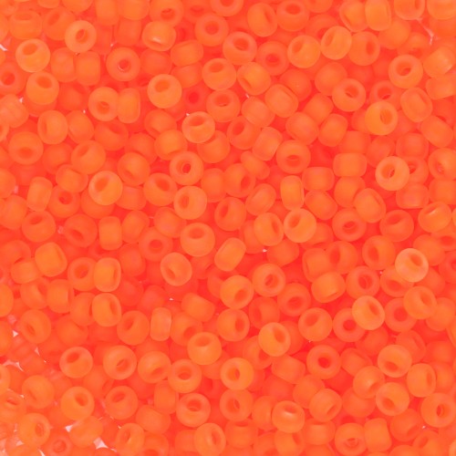 Preciosa Perles rocailles 11/0 2 mm - - Orange Fluo Frosted x20g