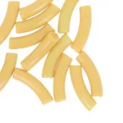 Perles tube incurvé 32x8 mm en acrylique opaque - Ocre x6