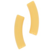 Perles tube incurvé 32x8 mm en acrylique opaque - Ocre x6