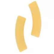 Perles tube incurvé 32x8 mm en acrylique opaque - Ocre x6