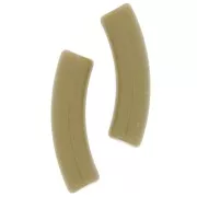 Perles tube incurvé 32x8 mm en acrylique opaque - Kaki x6
