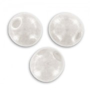 Perles en verre tchèque rondes  4 mm Chalkwhite Ceramic Look x50