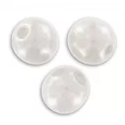 Perles en verre tchèque rondes  4 mm Chalkwhite Ceramic Look x50