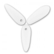 Dagues en verre 3x11 mm Opaque White x50|raw }}