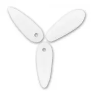Dagues en verre 3x11 mm Opaque White x50