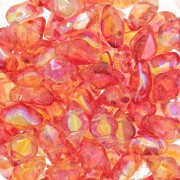 Perles en verre Gemduo 2 trous 8x5 mm - Summer Rainbow Orange x10g