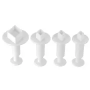 4 emporte-pièces poussoirs pour pâte polymère - Losange - 20-22-24-32 mm