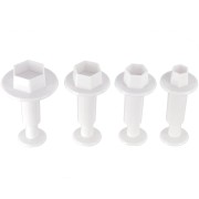 4 emporte-pièces poussoirs pour pâte polymère - Octogone - 20-22-24-30 mm