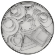 Set de 24 emporte-pièces en acier inox pour modelage - Géométrique 2