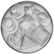 Set de 24 emporte-pièces en acier inox pour modelage - Géométrique 2