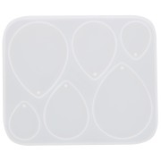 Moule silicone pour réaliser des pendentifs gouttes en résine - Transparent|raw }}