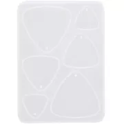Moule silicone pour réaliser des pendentifs triangles en résine - Transparent