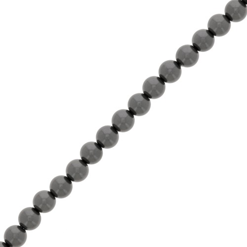Perles nacrées Aurora 5810 4 mm - Crystal Black Pearl x41cm