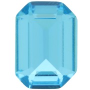 Cabochon step cut octagone Aurora A4610 14x10 mm - Aquamarine x1|raw }}