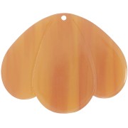 Pendentif 3 pétales 36x45 mm en acétate transparent - Marbré Fauve x1|raw }}