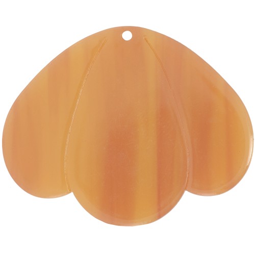 Pendentif 3 pétales 36x45 mm en acétate transparent - Marbré Fauve x1